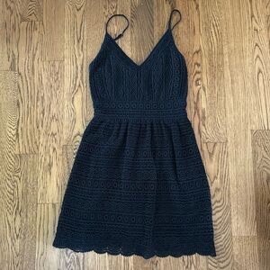 Cute textured navy dress - NWT